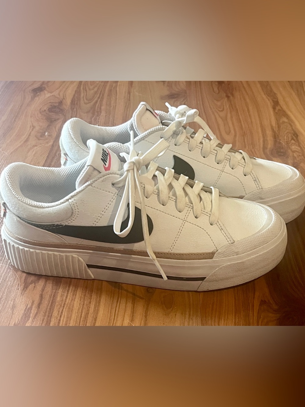 Nike Black and White Product Label with Swoosh
